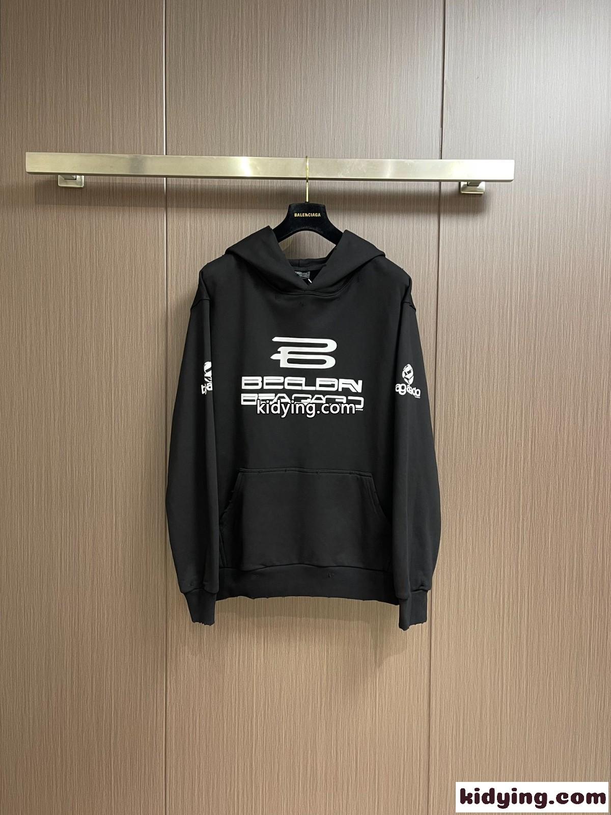 バレンシアガ パーカー コピー AI GENERATED HOODIE オーバーサイズ ユニセックス ブラック-0