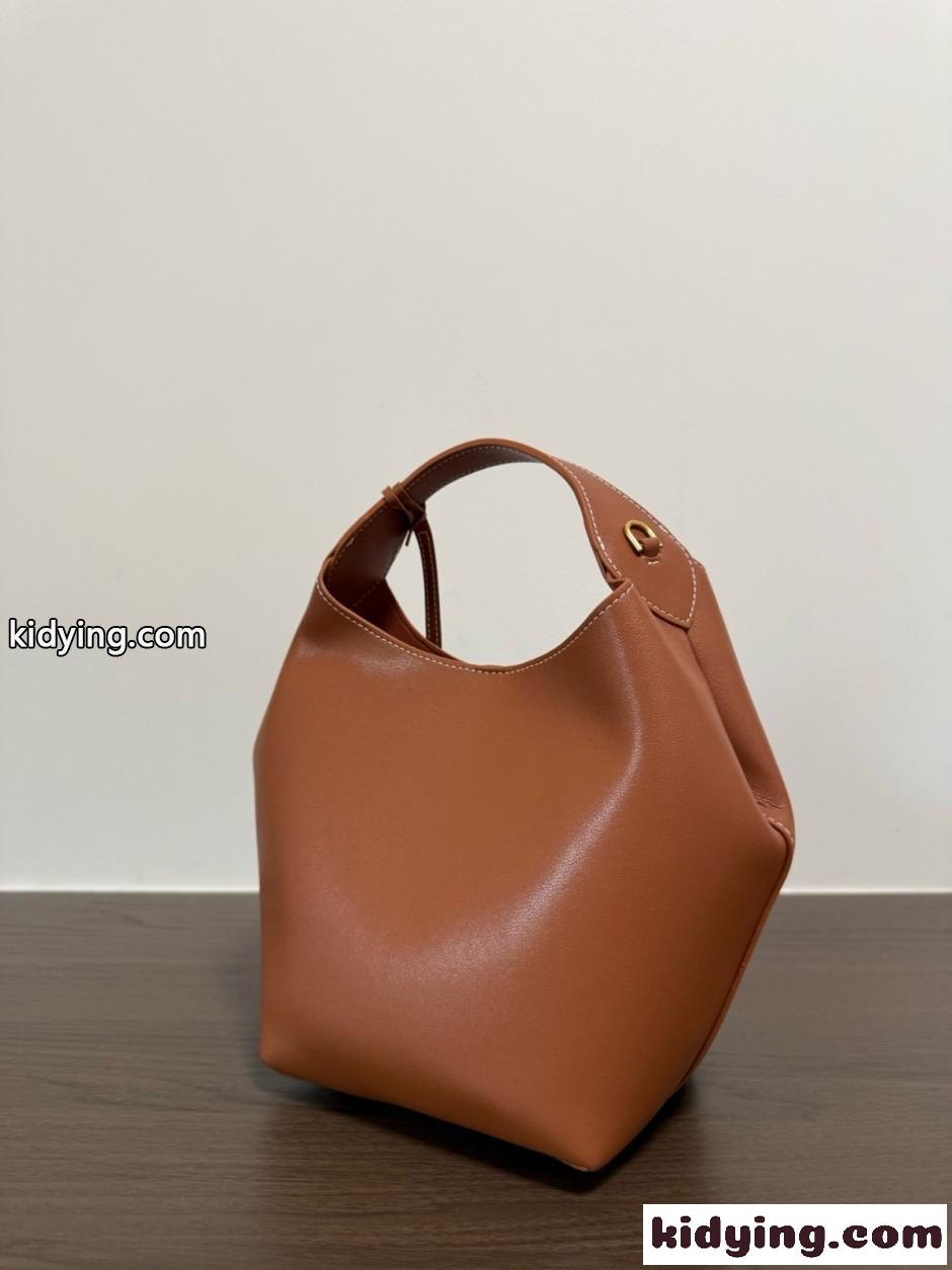 洗練された セリーヌ バッグ コピー スモール レザー ホーボーバッグ ブラウン-1