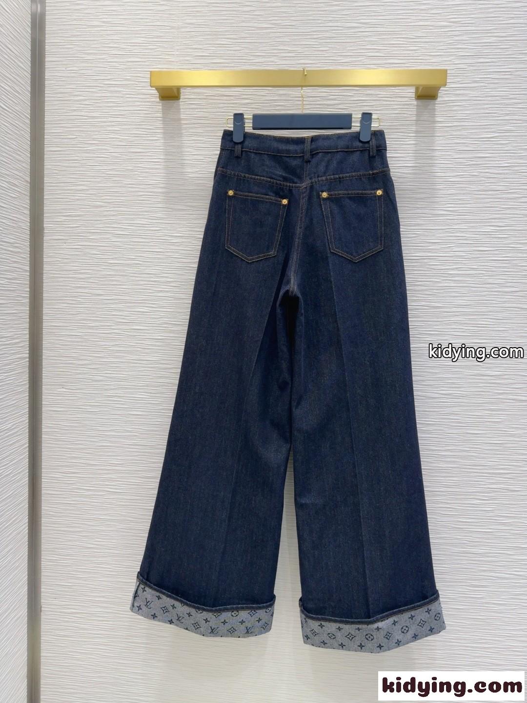 カフドヘム フレアジーンズ ルイ・ヴィトン パンツ スーパーコピー レディース-4