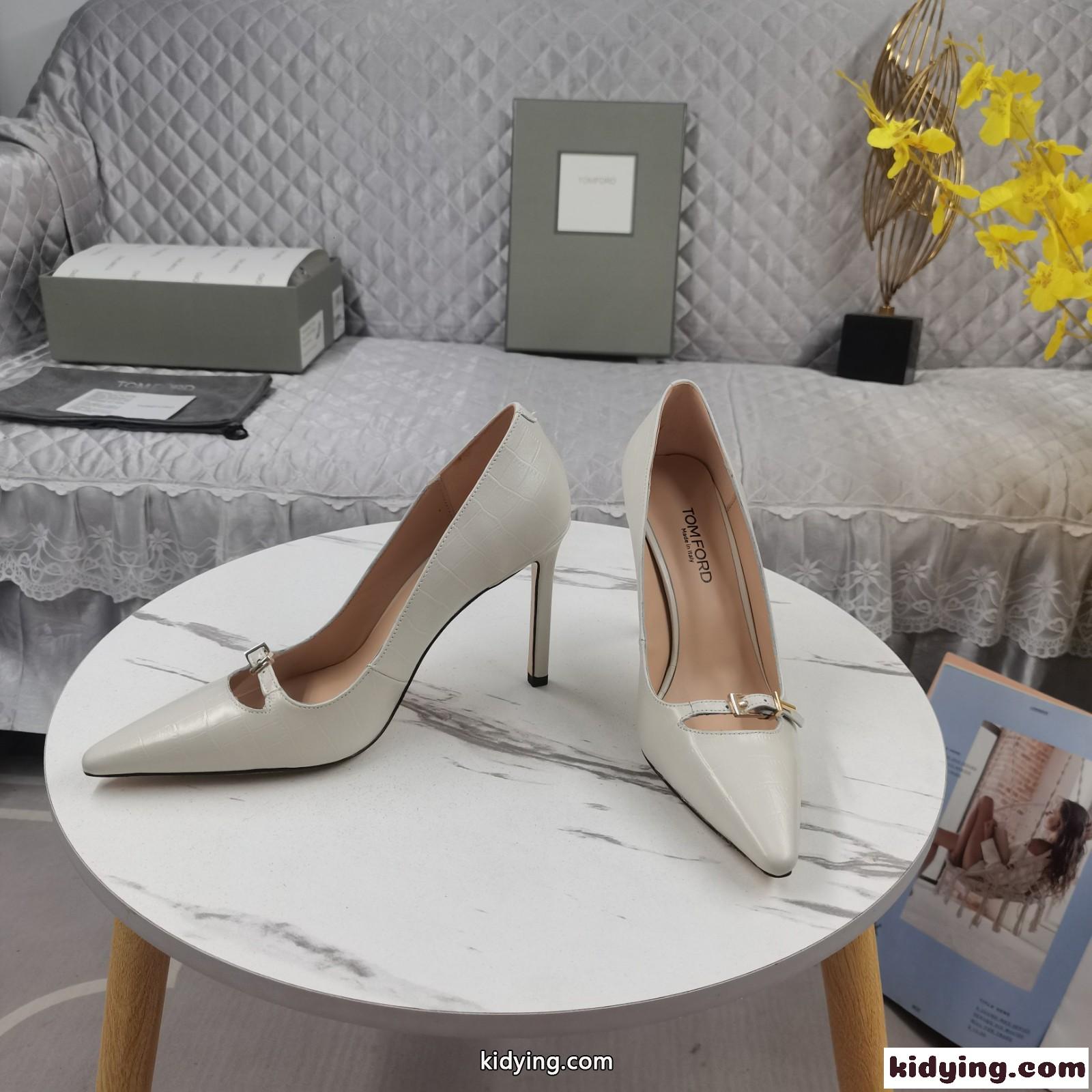 Angelina クロコエンボス パンプス トムフォード パンプス コピー ホワイト-1