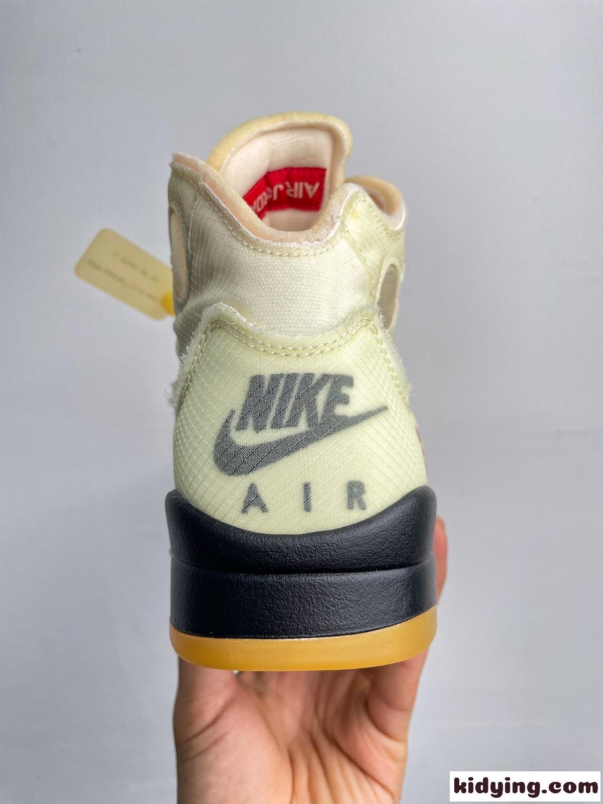 軽量 おしゃれ Off-White X Air Jordan 5 オフホワイト スニーカー コピー-3