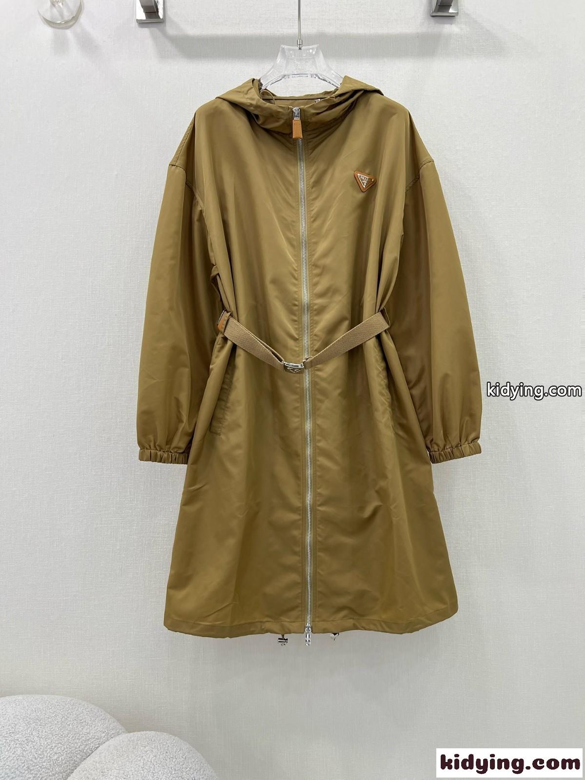 洗練された 軽量 レインコート プラダ ジャケット コピー ロング-1