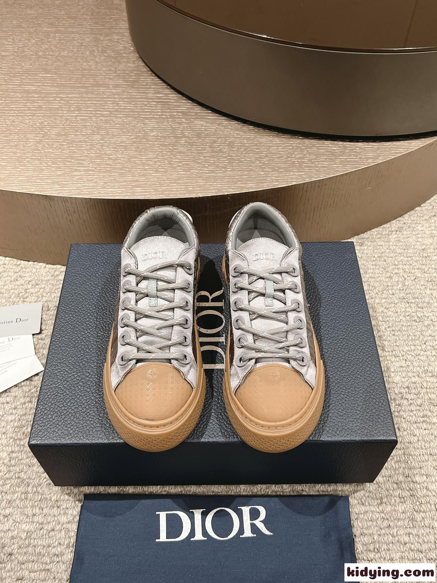 限定 DIOR AND STONE ISLAND B33 スニーカー クリスチャン・ディオール スニーカー スーパーコピー グレー-2