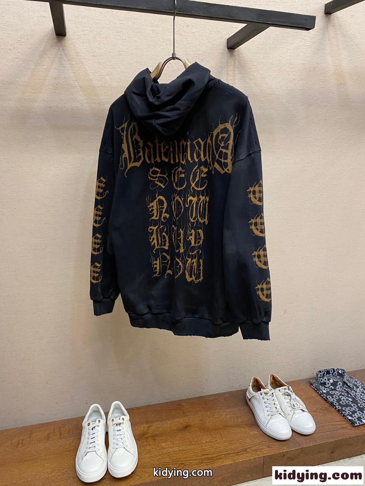 バレンシアガ オーバーサイズ HEAVY METAL アウターウェア ジップアップ HOODIE コピー-1