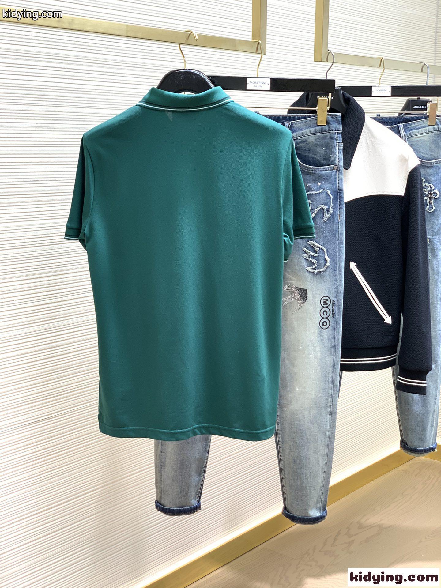快適 ロゴ 刺繍 プラダ Tシャツ コピー メンズ 洗練された 半袖 ポロシャツ-4