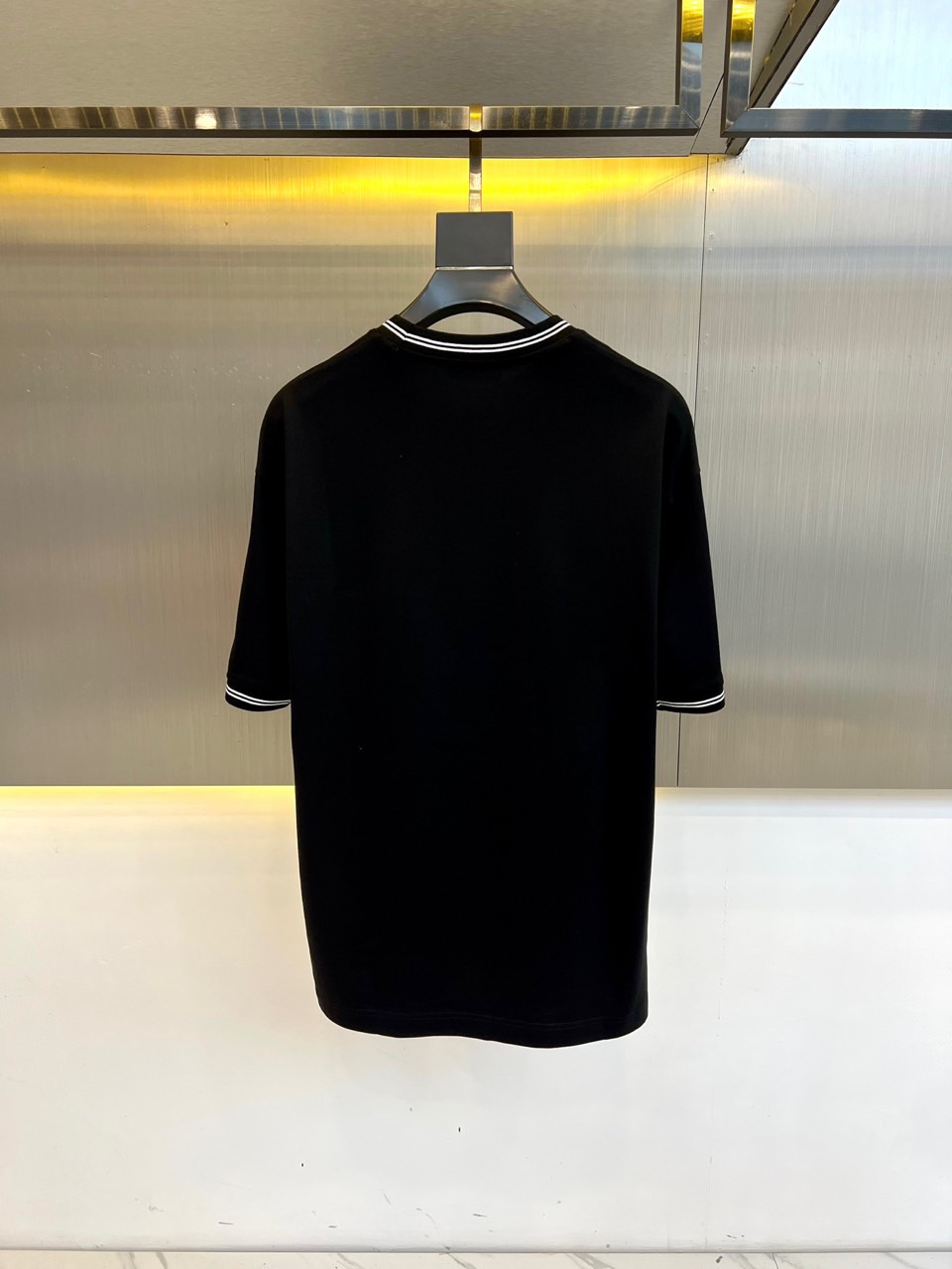 カジュアル 合わせやすい クルーネック プラダ Tシャツ 偽物 半袖トップス ブラック-3