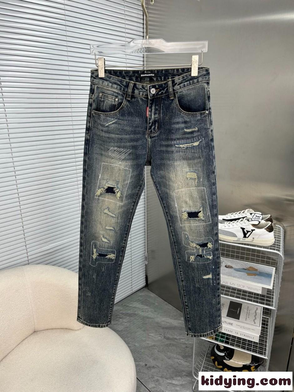 ディースクエアード ジーンズ 偽物 ストリート ストレッチ デニムパンツ-1