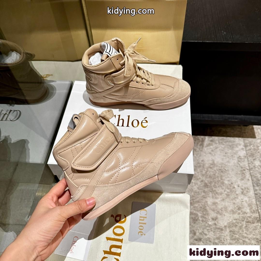人気 カジュアル クロエ スニーカー スーパーコピー CHLOÉ KICK ハイトップ スニーカー-2