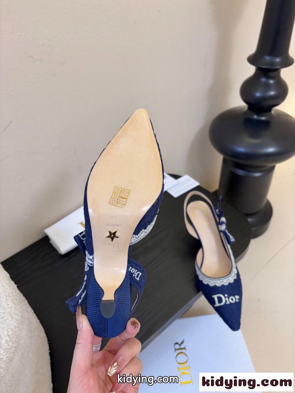 クリスチャン・ディオール パンプス コピー JAdior スリングバックパンプス ブルー-4