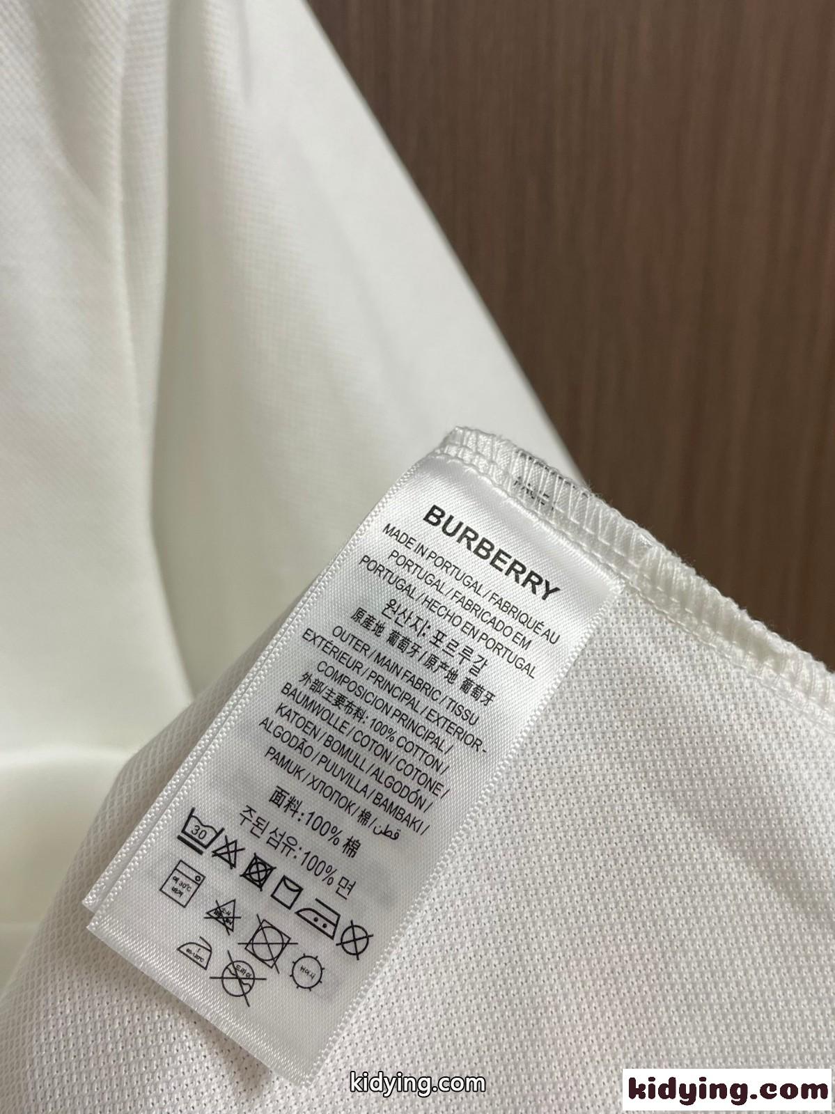 クラシック カジュアル コットンピケ ポロシャツ バーバリー 半袖Tシャツ コピー ホワイト-4