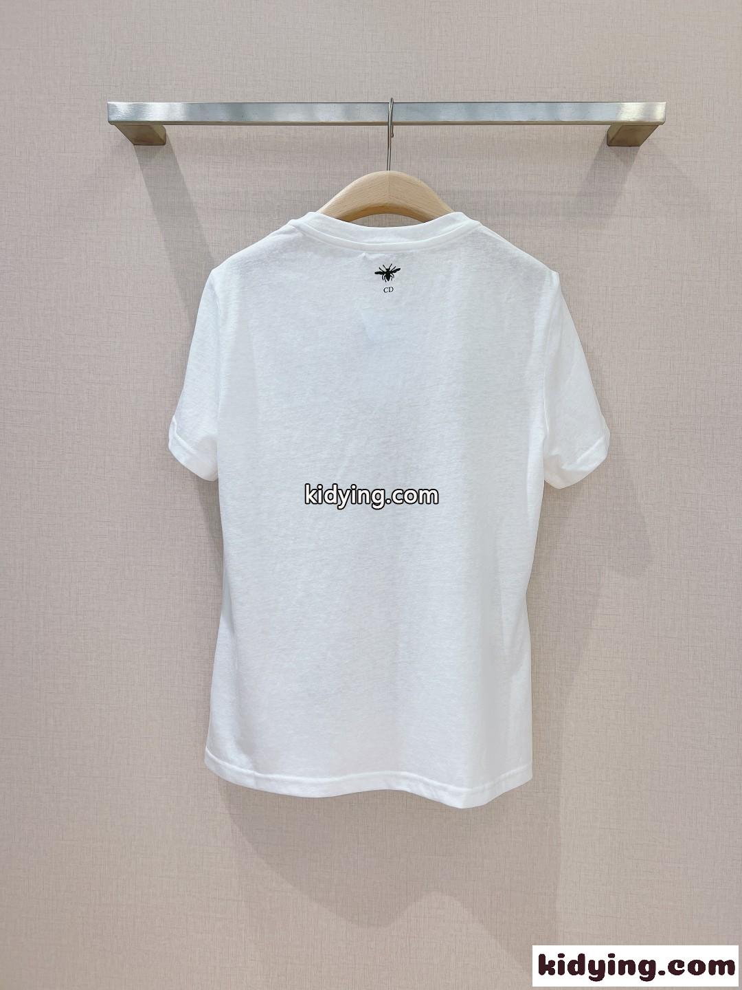 カジュアル クリスチャン・ディオール Tシャツ コピー クルーネック 半袖Tシャツ-0
