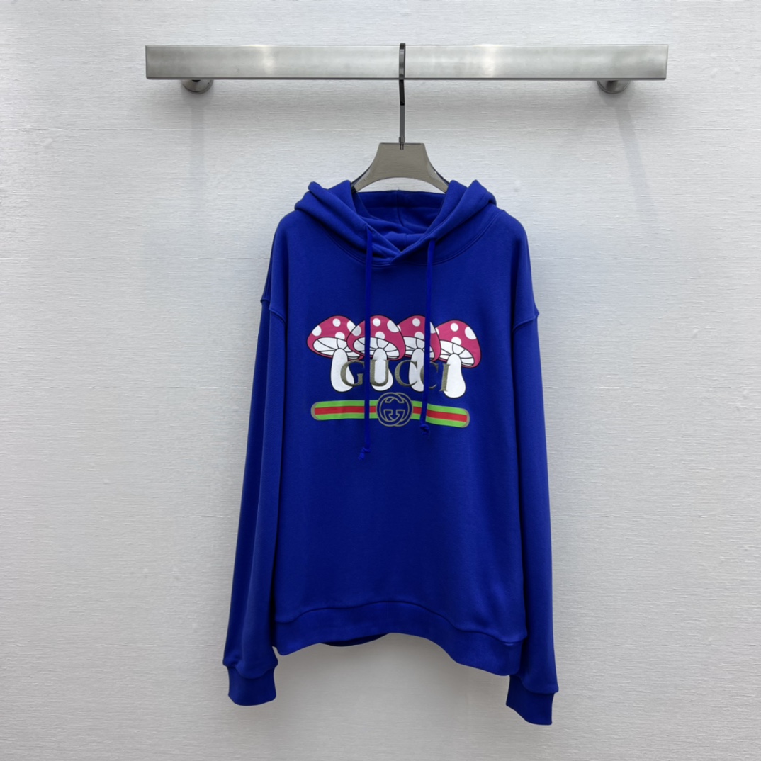 おしゃれ オーバーサイズ ロゴ 刺繍 プリント グッチ パーカー コピー ユニセックス フーディー-0