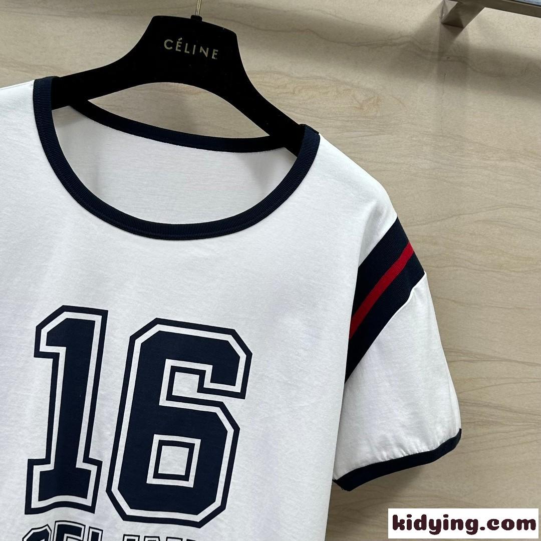 CELINE 16 ボクシーTシャツ セリーヌ Tシャツ コピー 人気 半袖 トップス-0
