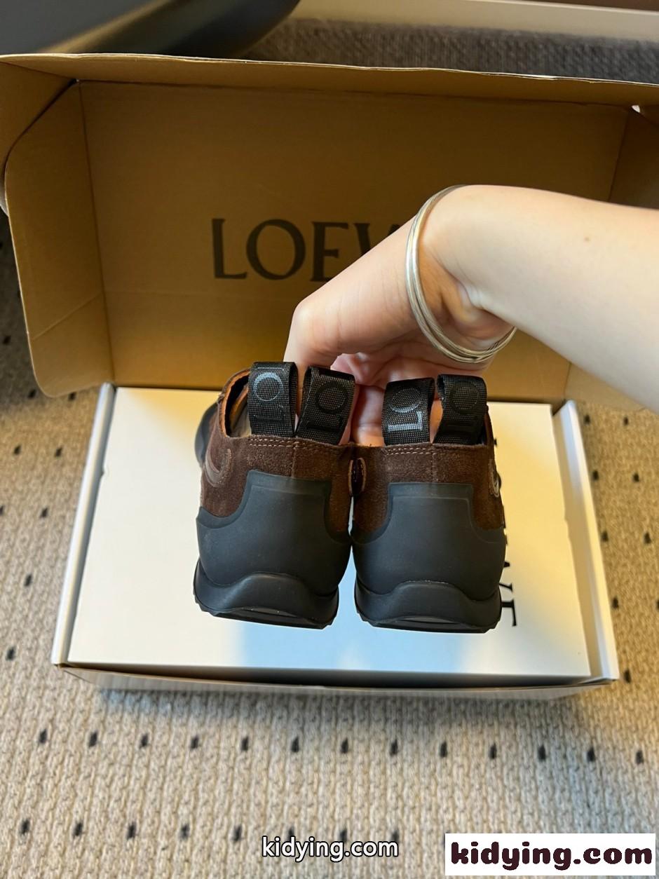 新作&お洒落 カジュアル LOEWE ロエベ グリップ スニーカー コピー ブラウン-0