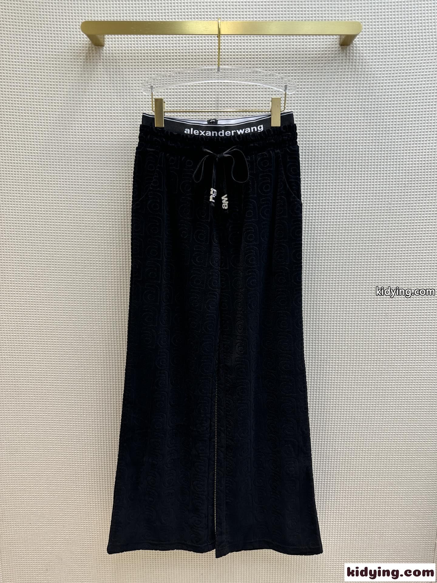 カジュアル ゆったり ウエストゴム リラックス アレキサンダーワング パンツ コピー ロゴ-4