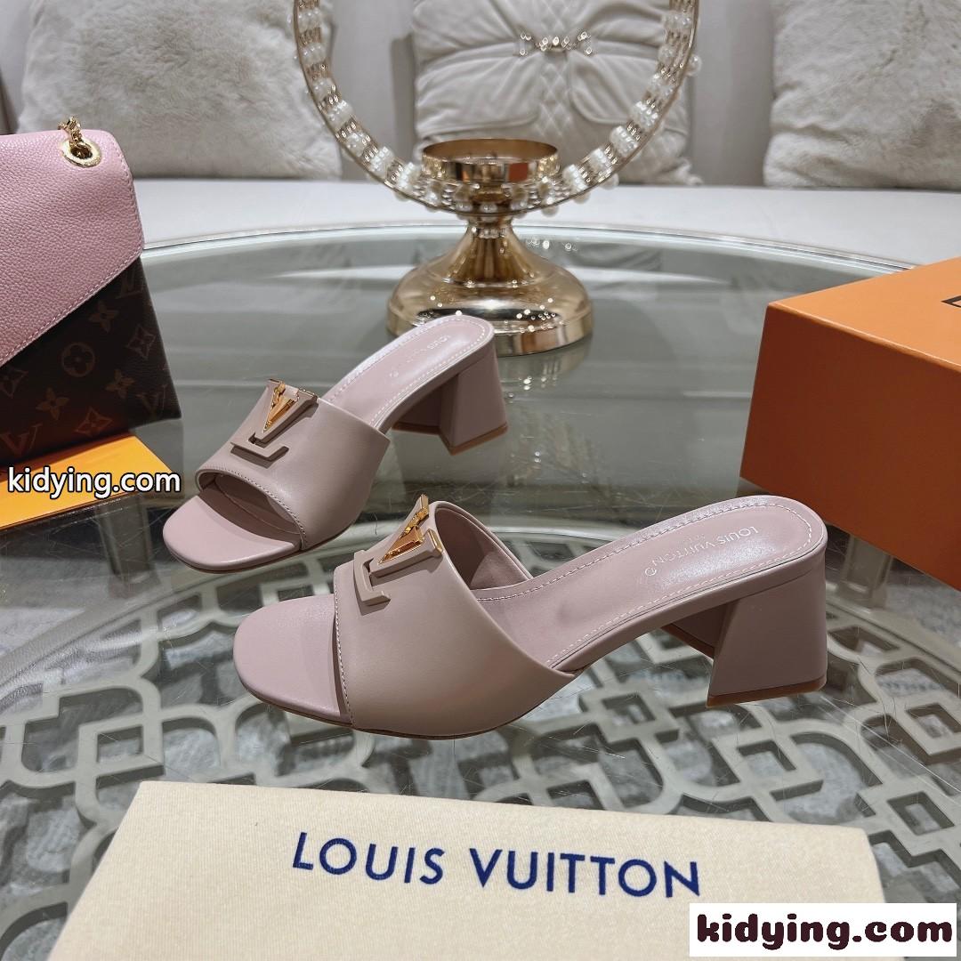 洗練された LV カプリ・ライン ミュール ルイヴィトン サンダル スーパーコピー ピンク-2