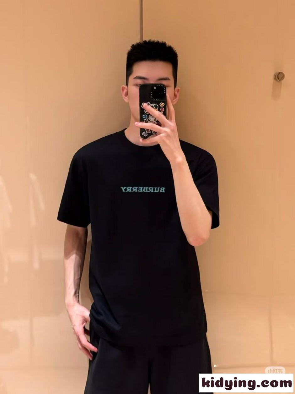 ヘリテージロゴ コットンTシャツ バーバリー Tシャツ 偽物 ブラック-3