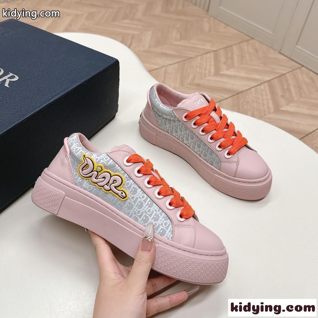 限定~DIOR AND KAWS B33 スピンスニーカー スーパーコピー ピンク-0