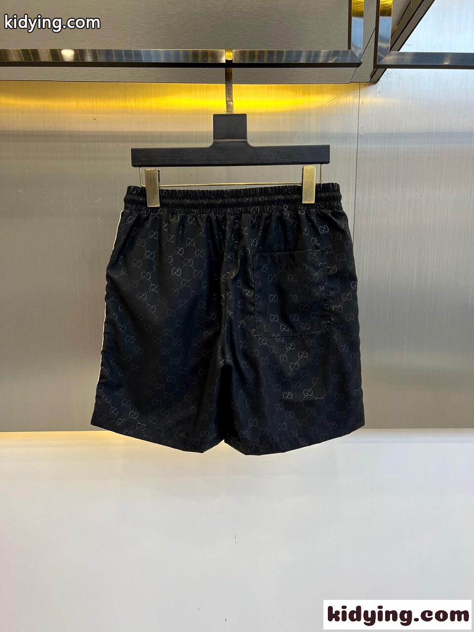 GG ウェブ ストライプ グッチ パンツ コピー メンズ ショートパンツ ブラック-1