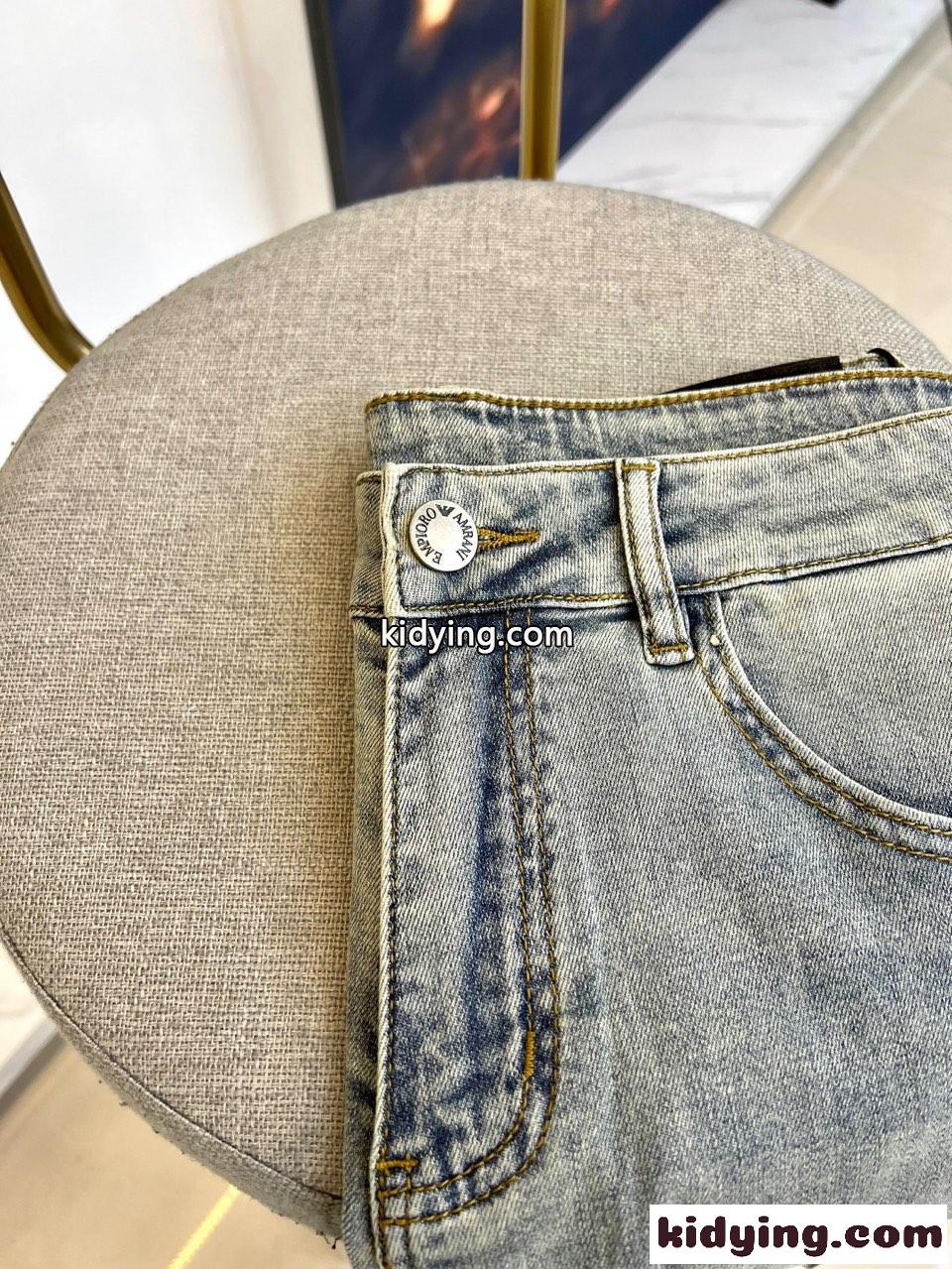アルマーニ ジーンズ 偽物 メンズ ストレッチ デニム ショートパンツ-4