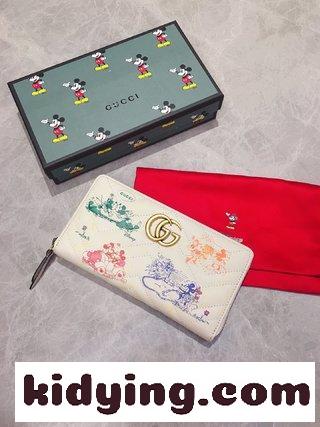 グッチ財布 イメージ Disneyディズニーの連名GG Marmontシリーズのジップウォレット，ミッキーシリーズ，可愛いアニメ少女風 コピー-4