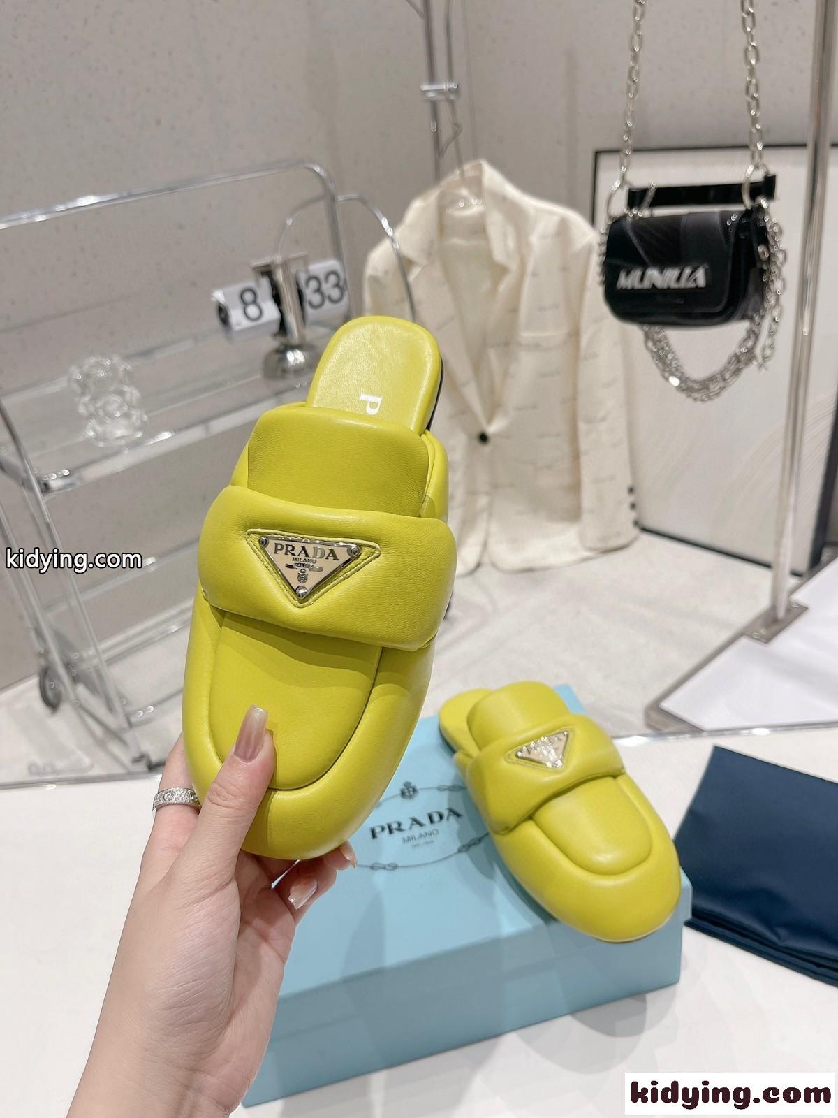 プラダ サンダル コピー ソフト パデッドナッパレザー サボ レディース-4