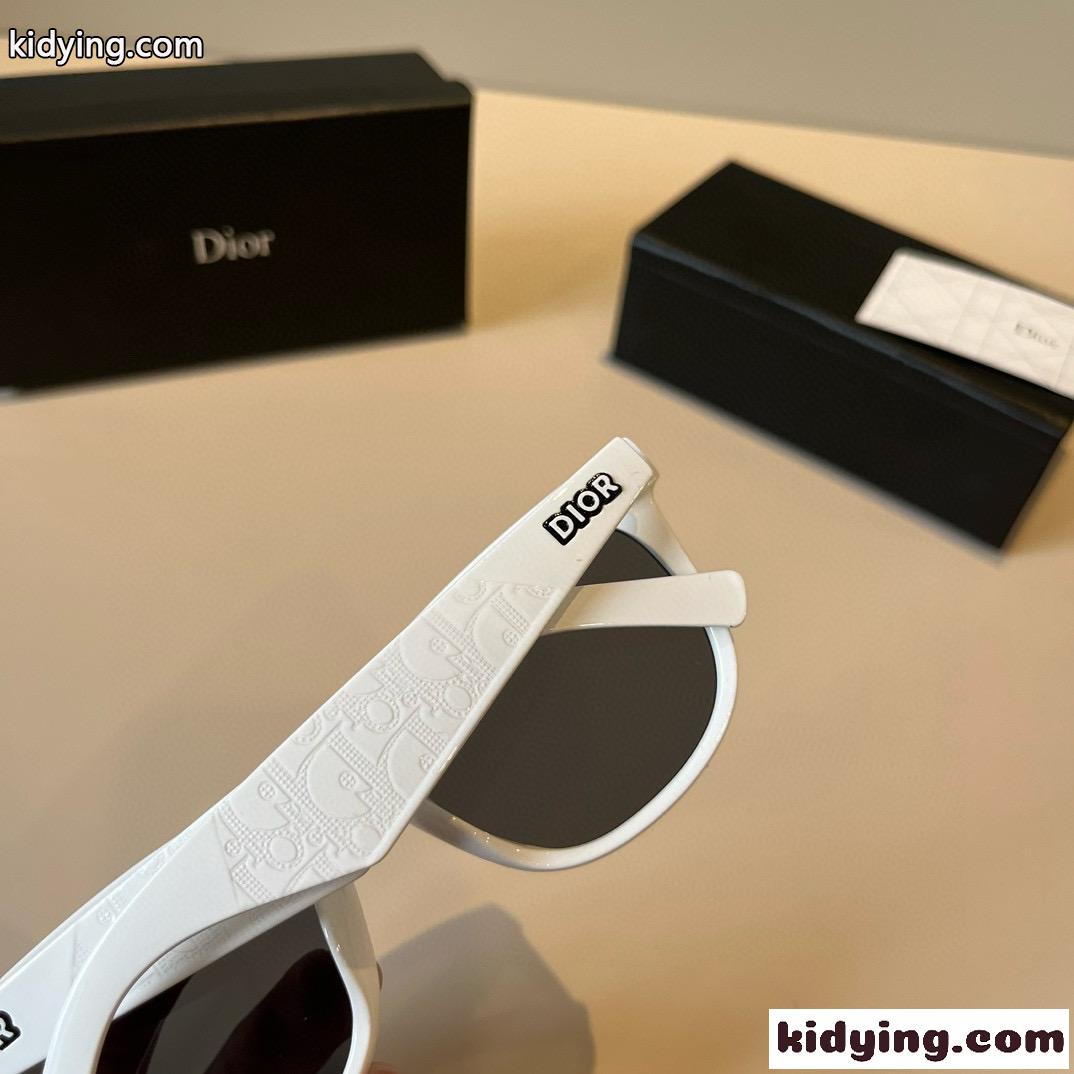 シンプル 合わせやすい ロゴ アイウェア クリスチャン・ディオール サングラス 偽物 ホワイト-3