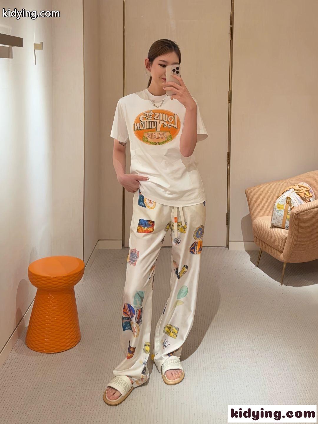 パリ トラベルスタンプTシャツ ルイ・ヴィトン 半袖Tシャツ コピー コットン-3