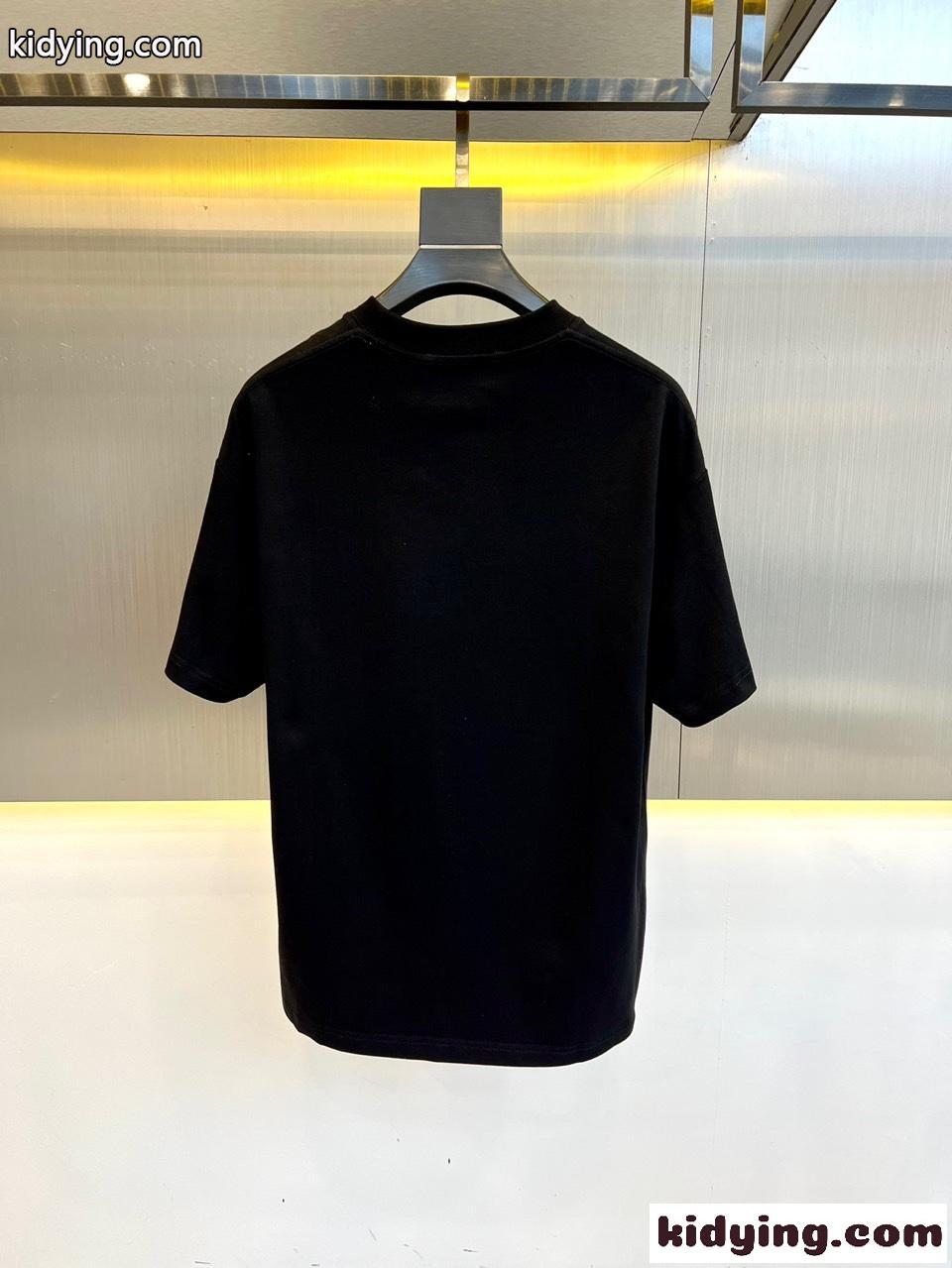 シンプル ロゴプリント 半袖Tシャツ グッチ Tシャツ コピー ブラック-4