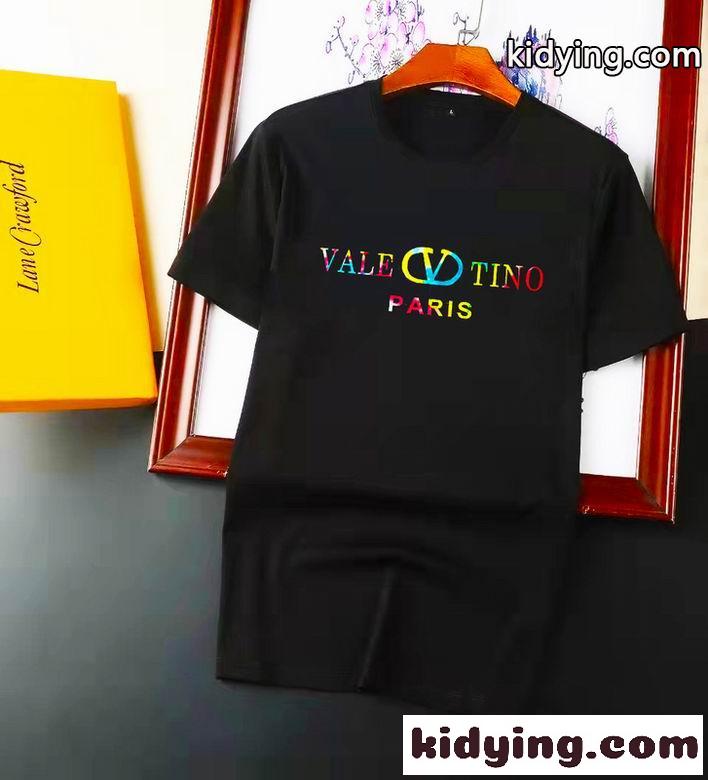 春夏 おしゃれ 定番 人気 ヴァレンティノ Tシャツ コピー ロゴ プリント クルーネック 快適 半袖 トップス ホワイト ブラック-1