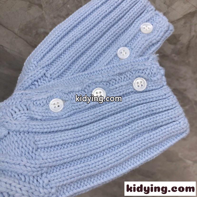アランケーブル 4BAR クルーネック プルオーバー トムブラウン セーター コピー ブルー-2