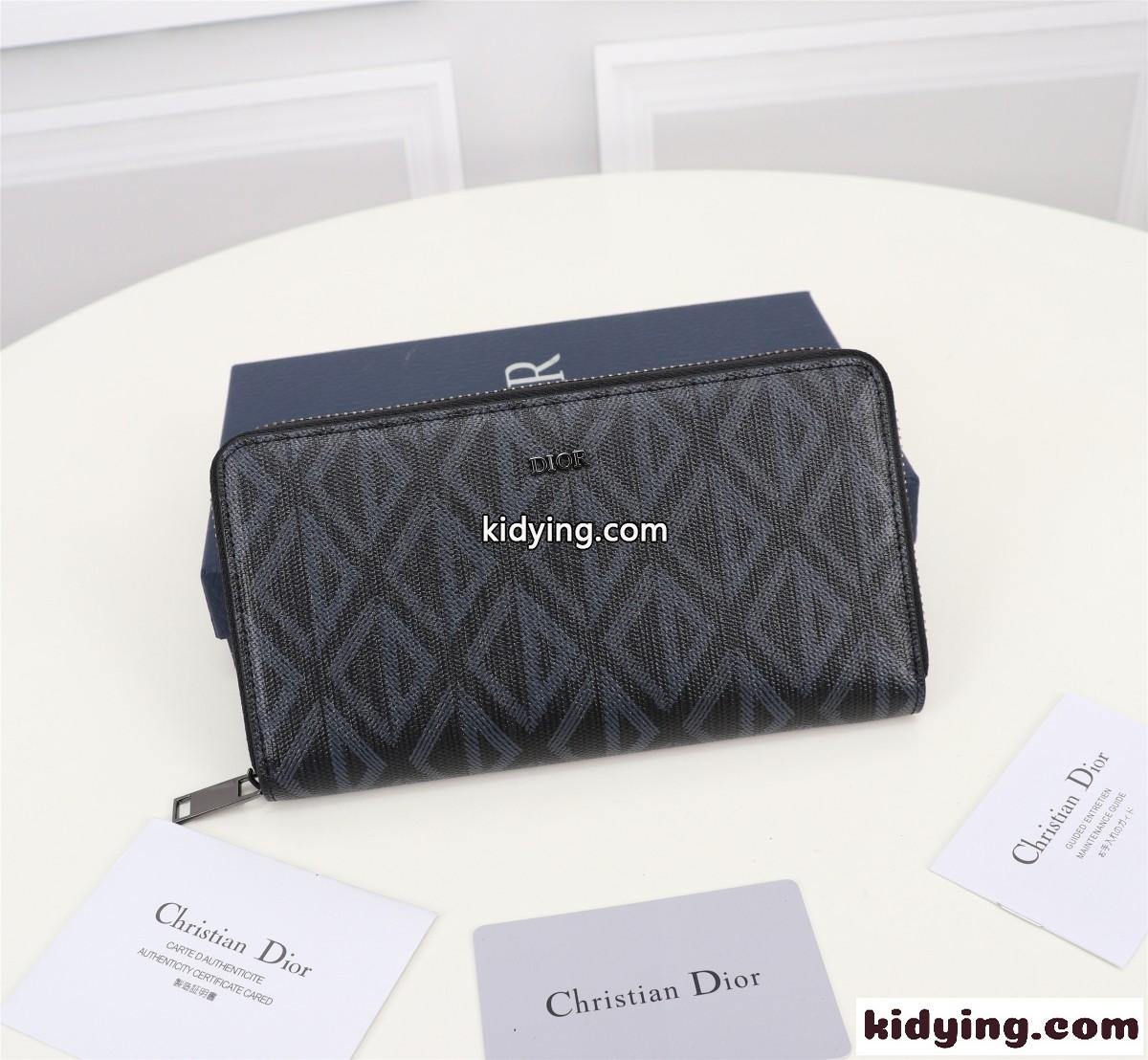 クリスチャン・ディオール 財布 コピー ロングジップウォレット CD Diamond キャンバス-2