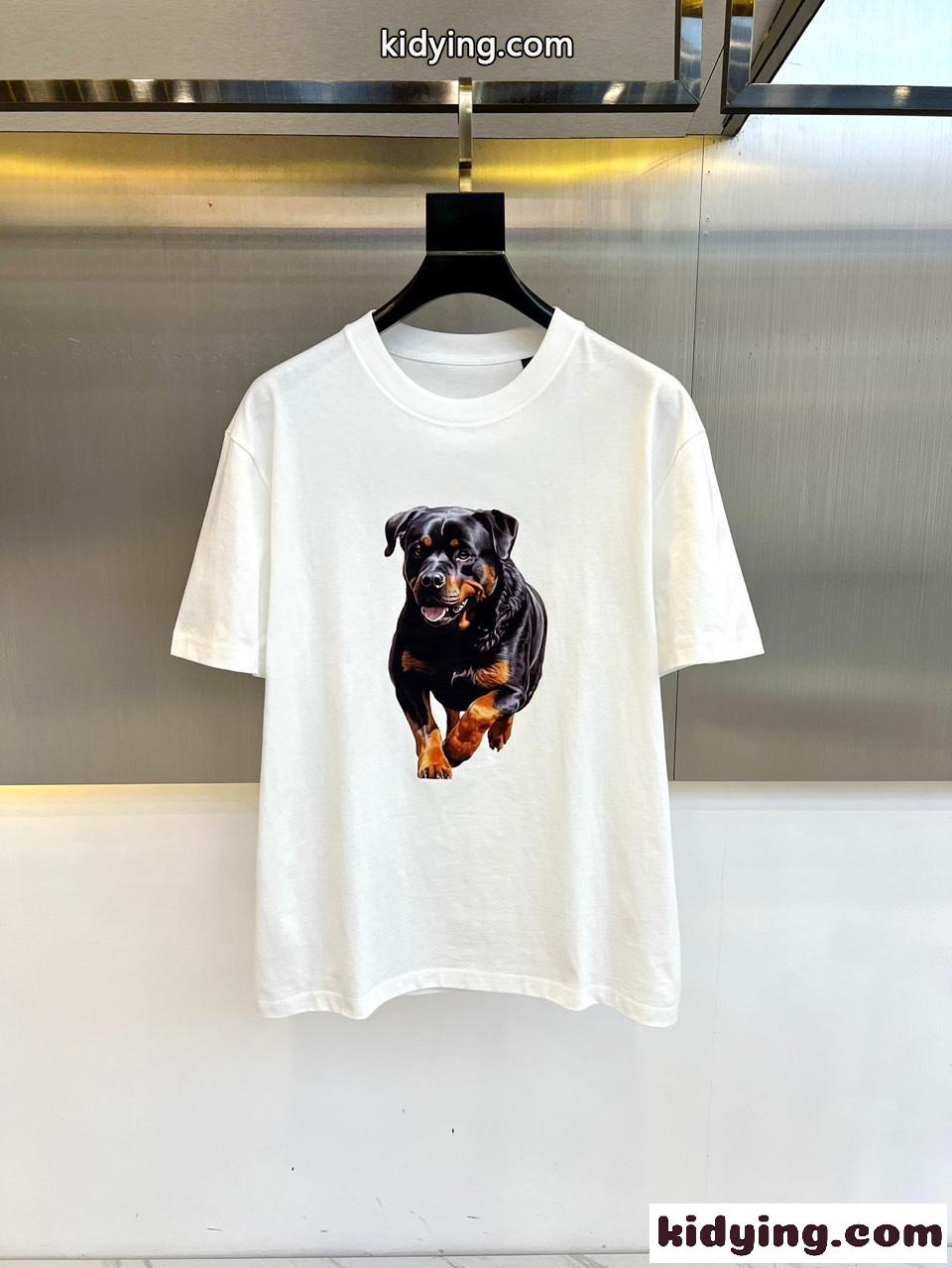人気 ロットワイラー プリント ジバンシィ Tシャツ コピー 半袖Tシャツ ホワイト-2