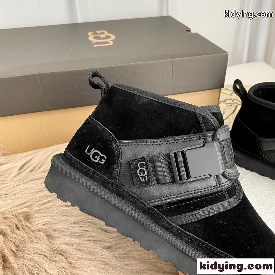 人気◆UGG Neumel Snapback ニューメル スナップバック ブーツ 偽物 ブラック-4