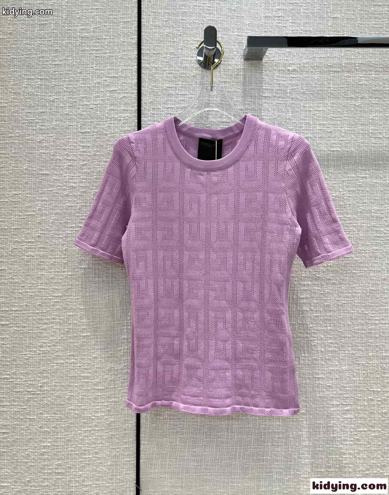 春夏 人気 ニット トップス 半袖 ジバンシィ Tシャツ コピー レディース 着心地いい クールネック 無地 カットソー-0