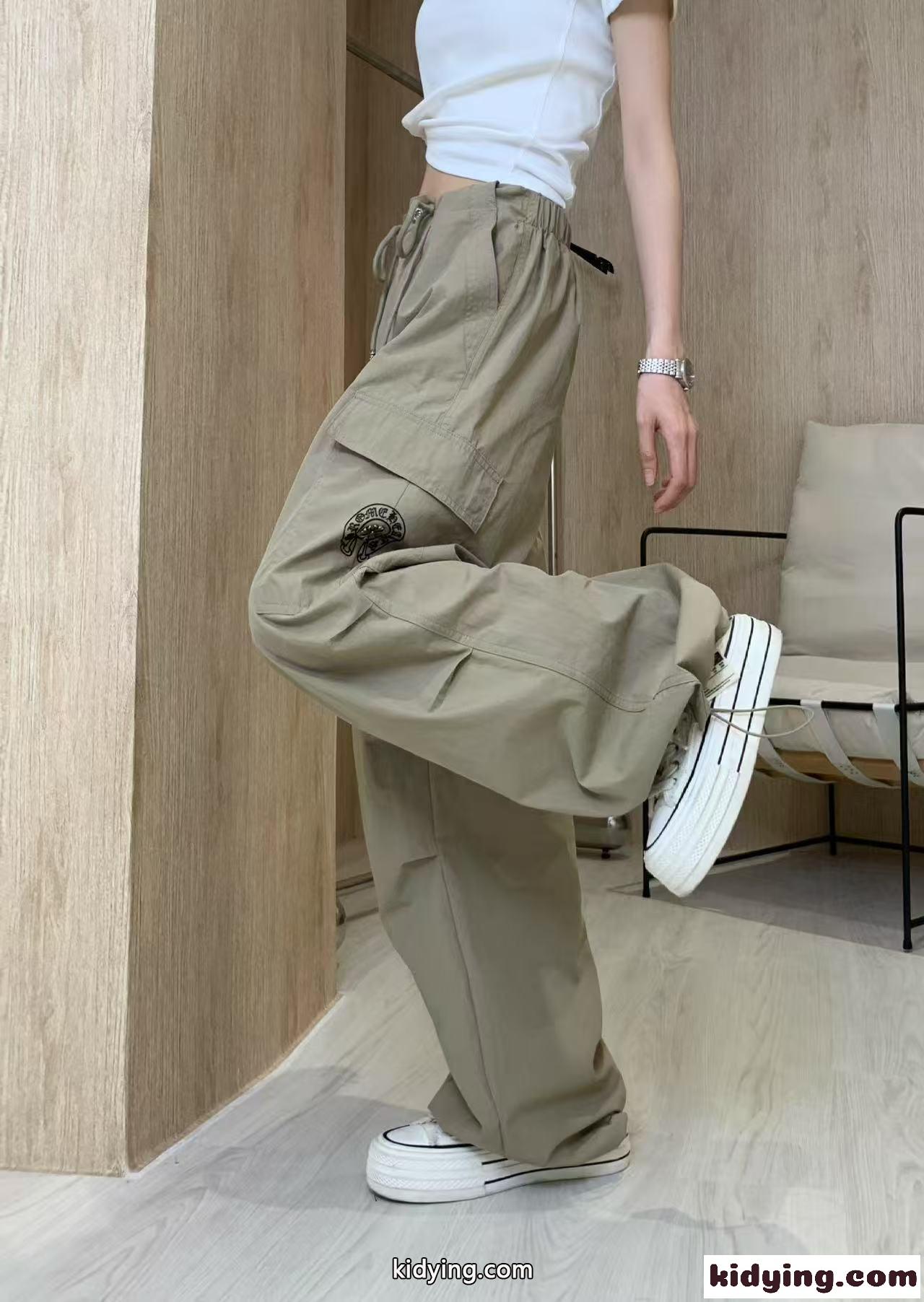 人気 カジュアル カーゴパンツ クロムハーツ パンツ 偽物 グリーン-3