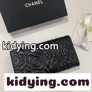 Chanelシャネルのコーナーモデル ツバキの花羊皮財布 内外全皮 シャネル 財布  使いやすいコピー コーナーデザインです-4