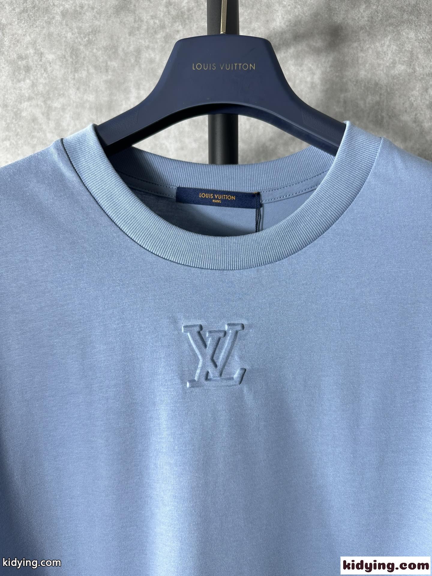 シンプル クルーネック コットン 半袖Tシャツ ルイ・ヴィトン Tシャツ コピー ユニセックス-2