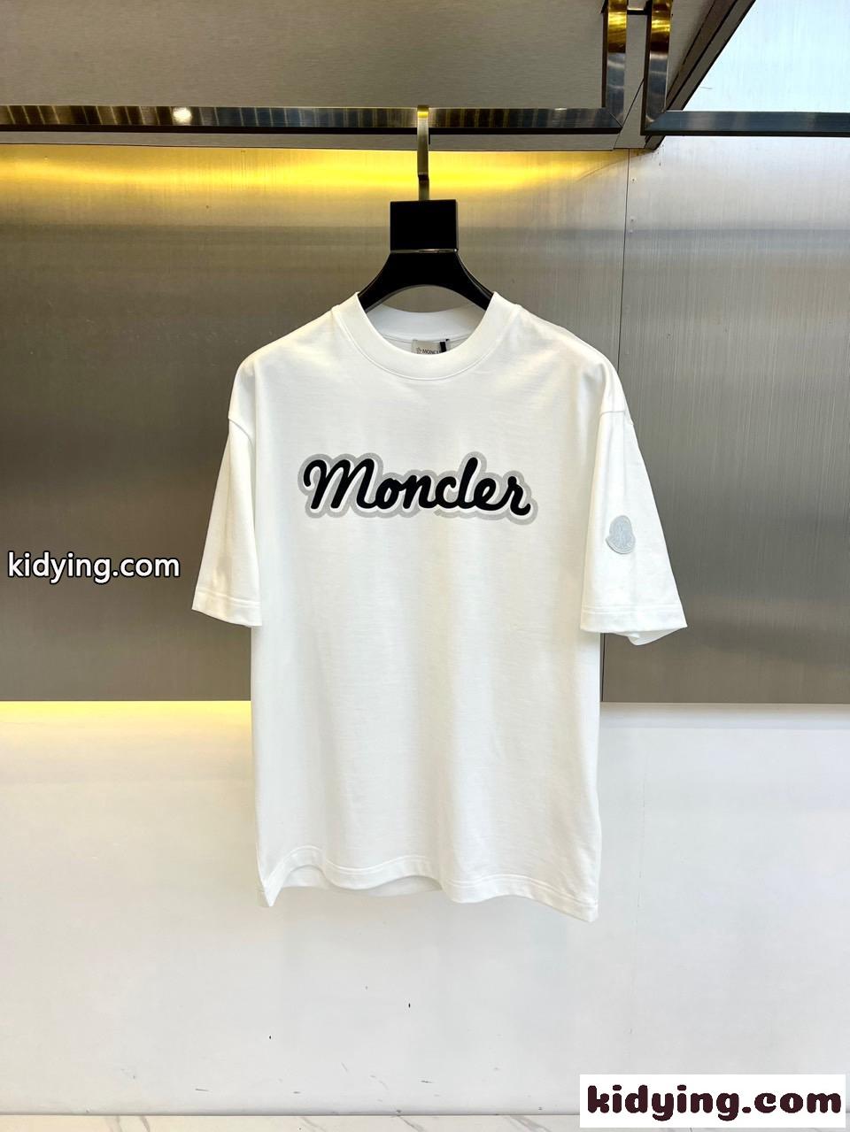 モンクレール Tシャツ コピー シンプル ロゴプリント クルーネック 半袖Tシャツ ホワイト-0