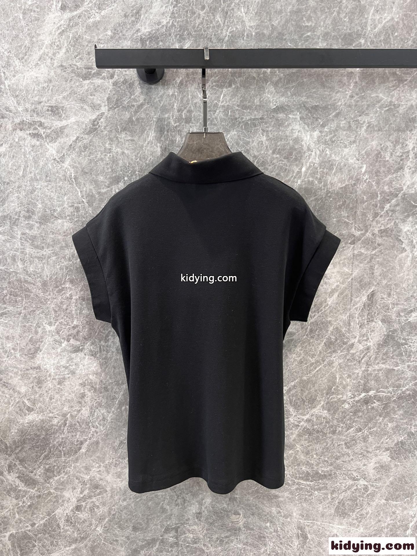 洗練された カジュアル イヴ・サンローラン Tシャツ コピー ポロシャツ ブラック-1