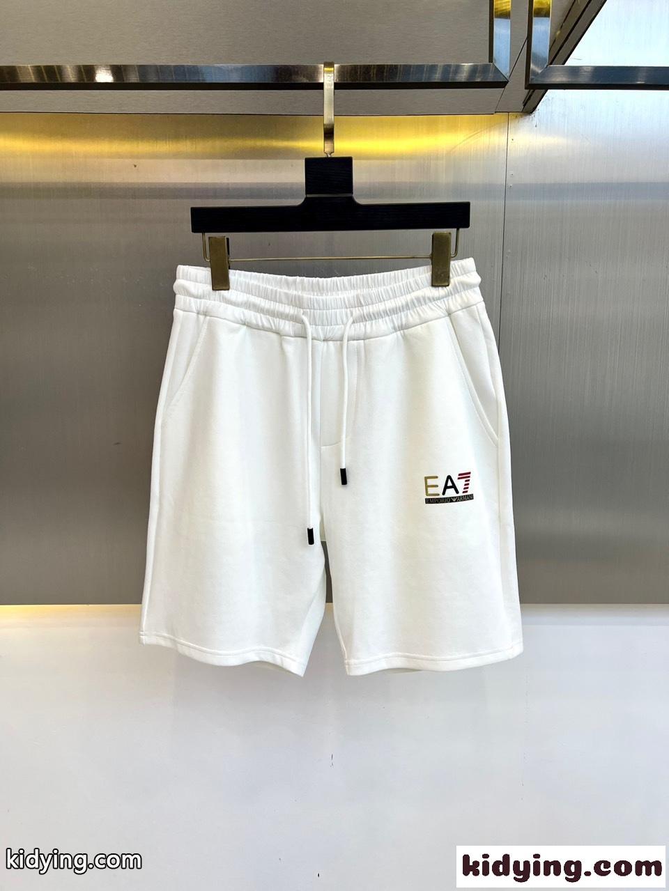 カジュアル 合わせやすい ロゴ ショートパンツ アルマーニ パンツ 偽物 ホワイト-0