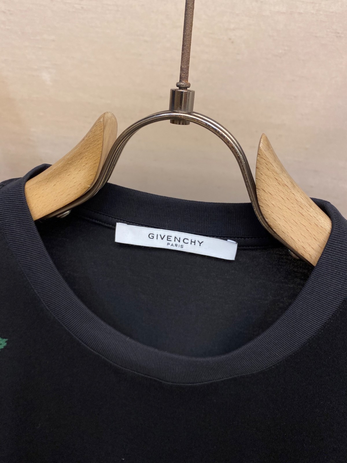 シンプル お洒落 クルーネック 半袖Tシャツ ジバンシィ Tシャツ コピー コットン ブラック-0