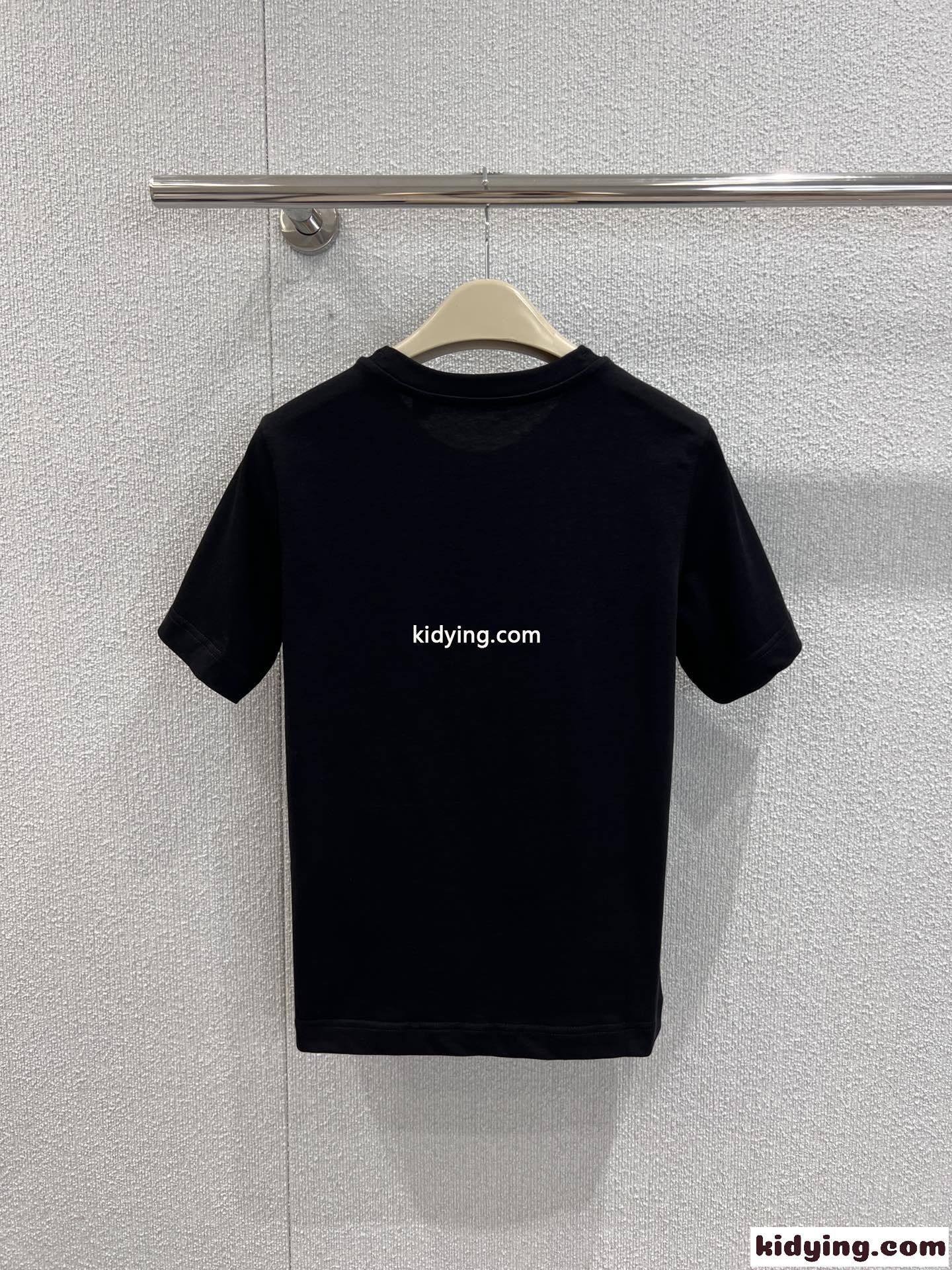 人気 おしゃれ EKD コットンTシャツ バーバリー Tシャツ コピー ブラック-1