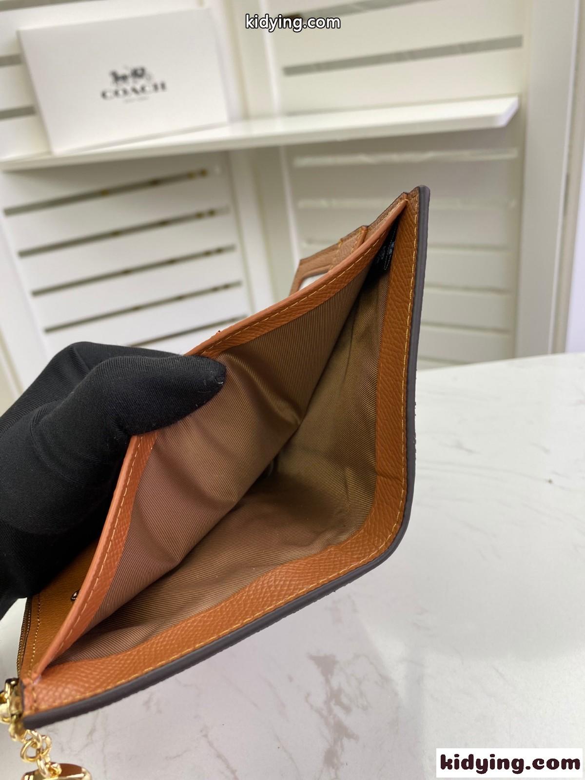 人気 レディース 定番 ウォレット コーチ 財布 コピー 小銭入れ シンプル おしゃれ 上品 カジュアル ブラウン-4
