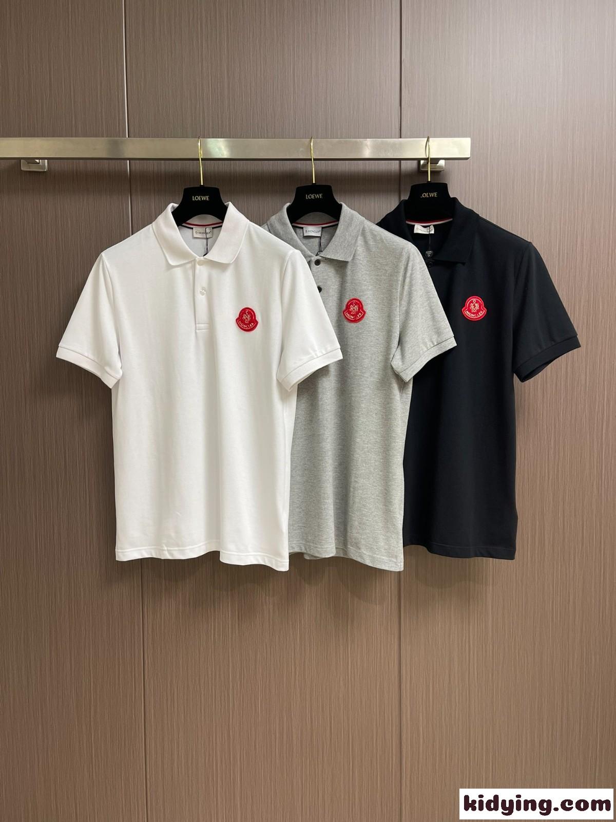 ロゴパッチ付き 半袖ポロシャツ モンクレール Tシャツ スーパーコピー-1