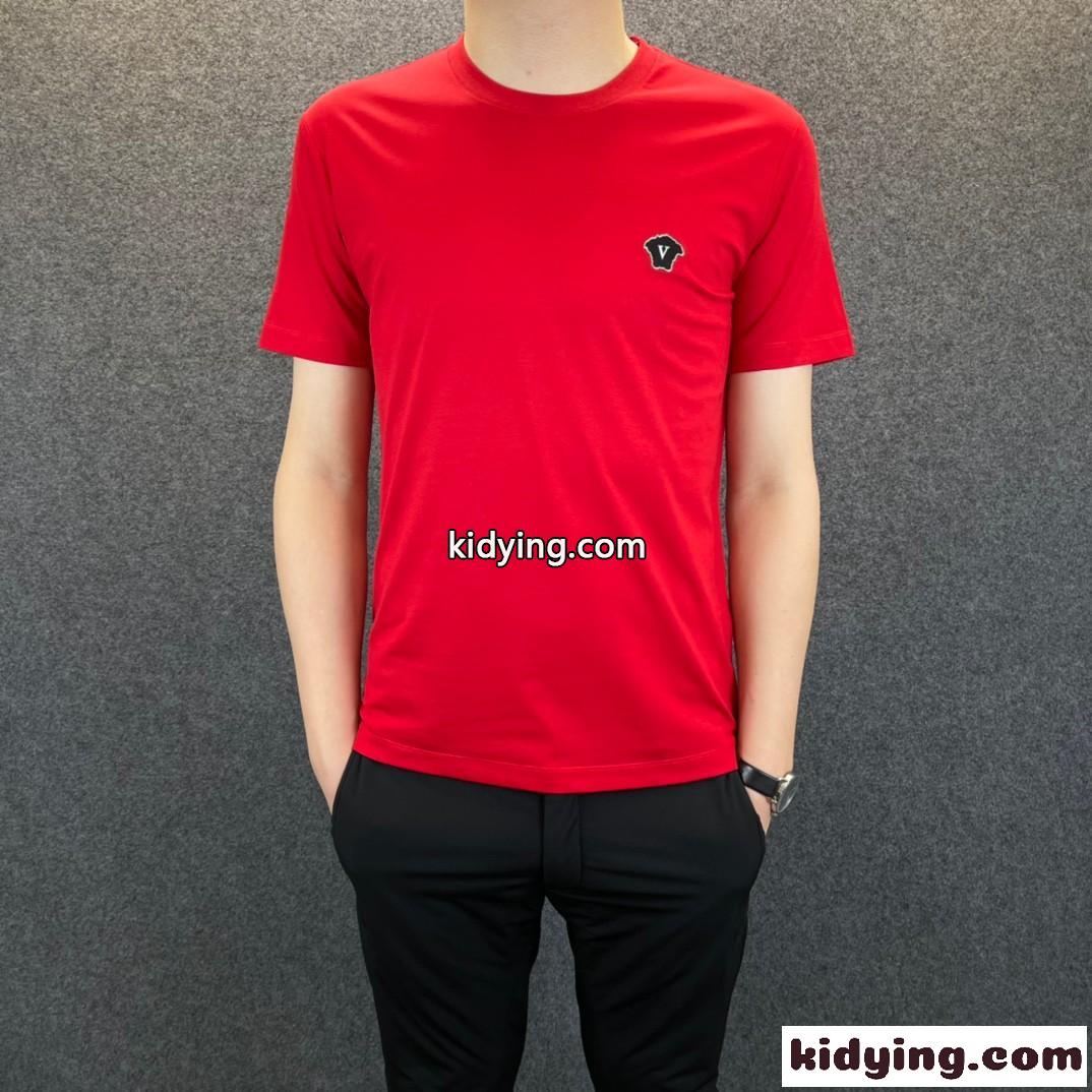 シンプル ヴェルサーチェ 半袖Tシャツ コピー 春夏 メンズ トップス 4色あり クルーネック 快適 カジュアル-4