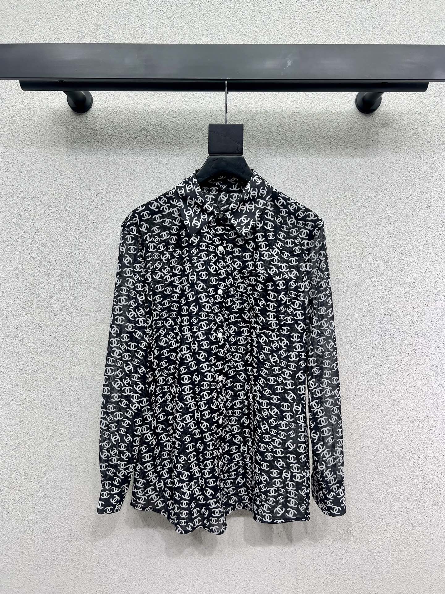 注目される 総柄 ロングスリーブシャツ シャネル シャツ コピー レディース-0
