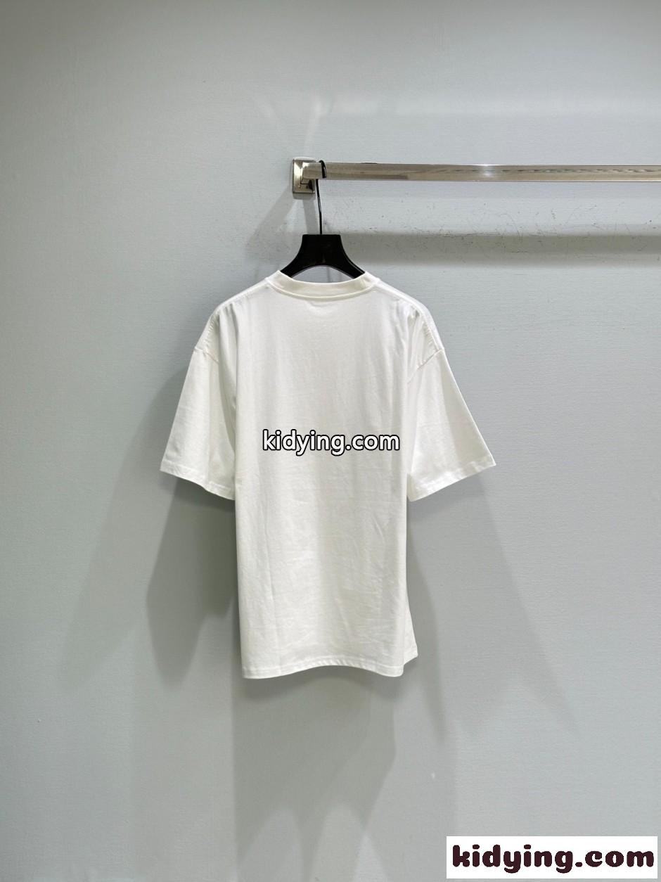 ユニセックス エンボスロゴ 半袖Tシャツ アレキサンダーワング Tシャツ コピー ホワイト-4