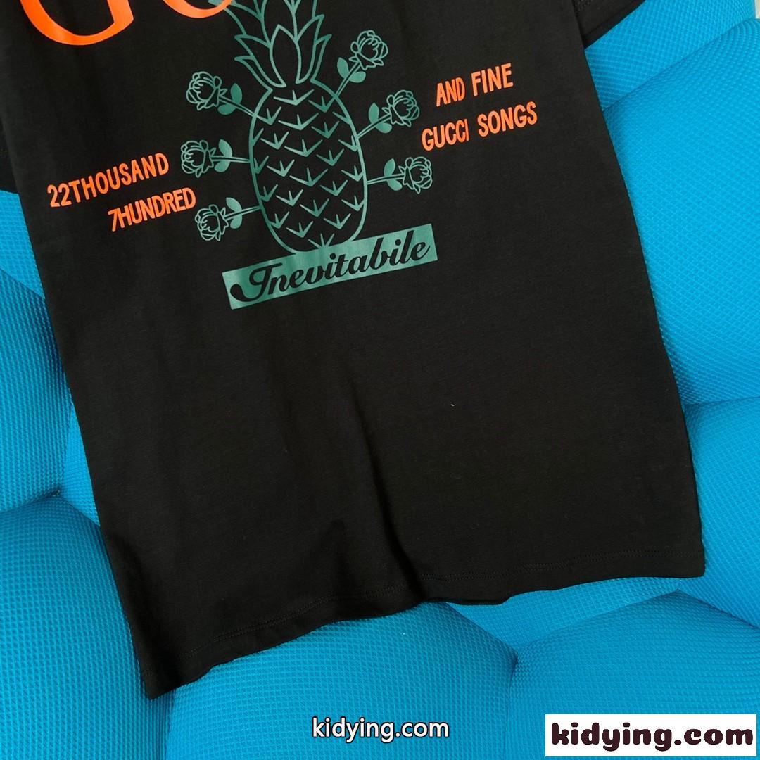 カジュアル ゆったり コットン グッチ 半袖Tシャツ コピー クルーネック おしゃれ トップス 春夏 新作-3