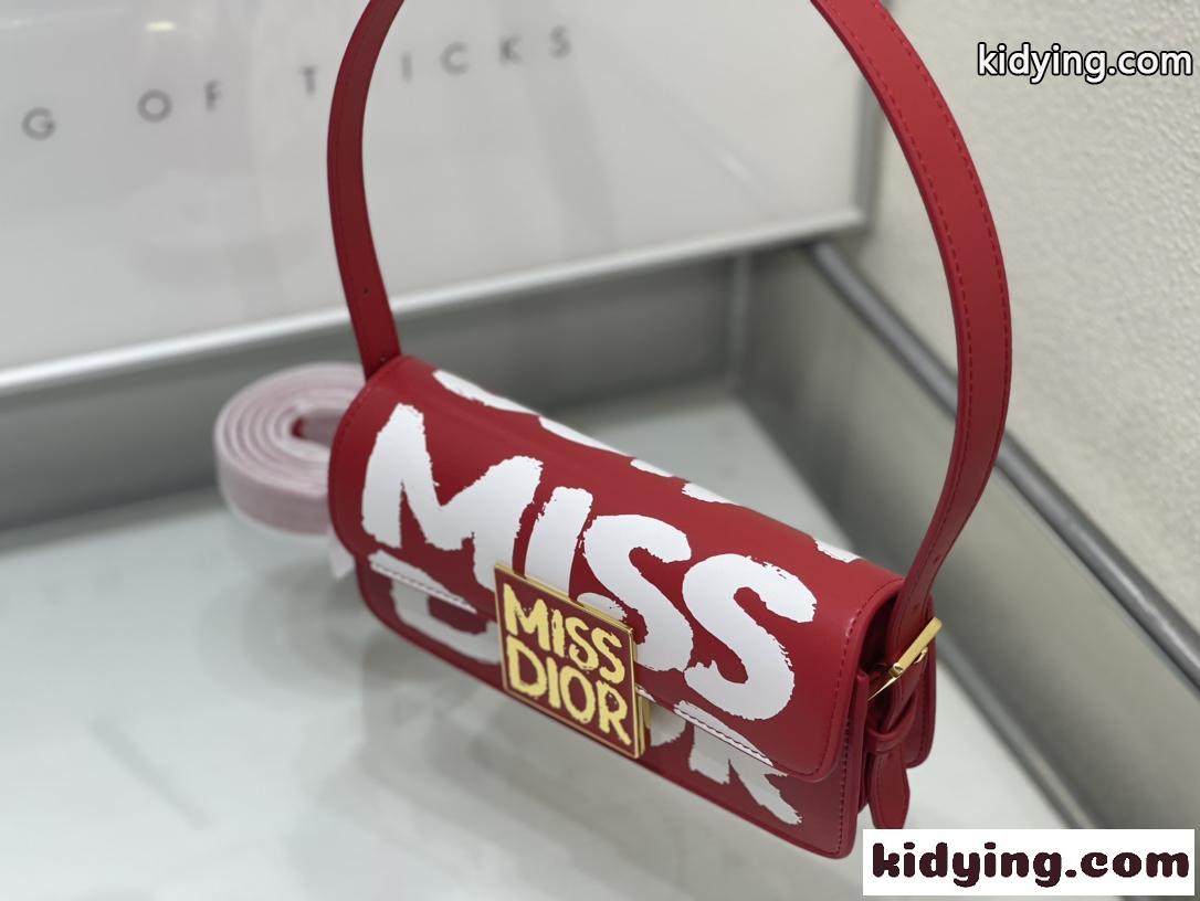 クリスチャン・ディオール バッグ コピー Miss Dior フラップバッグ レッド-1